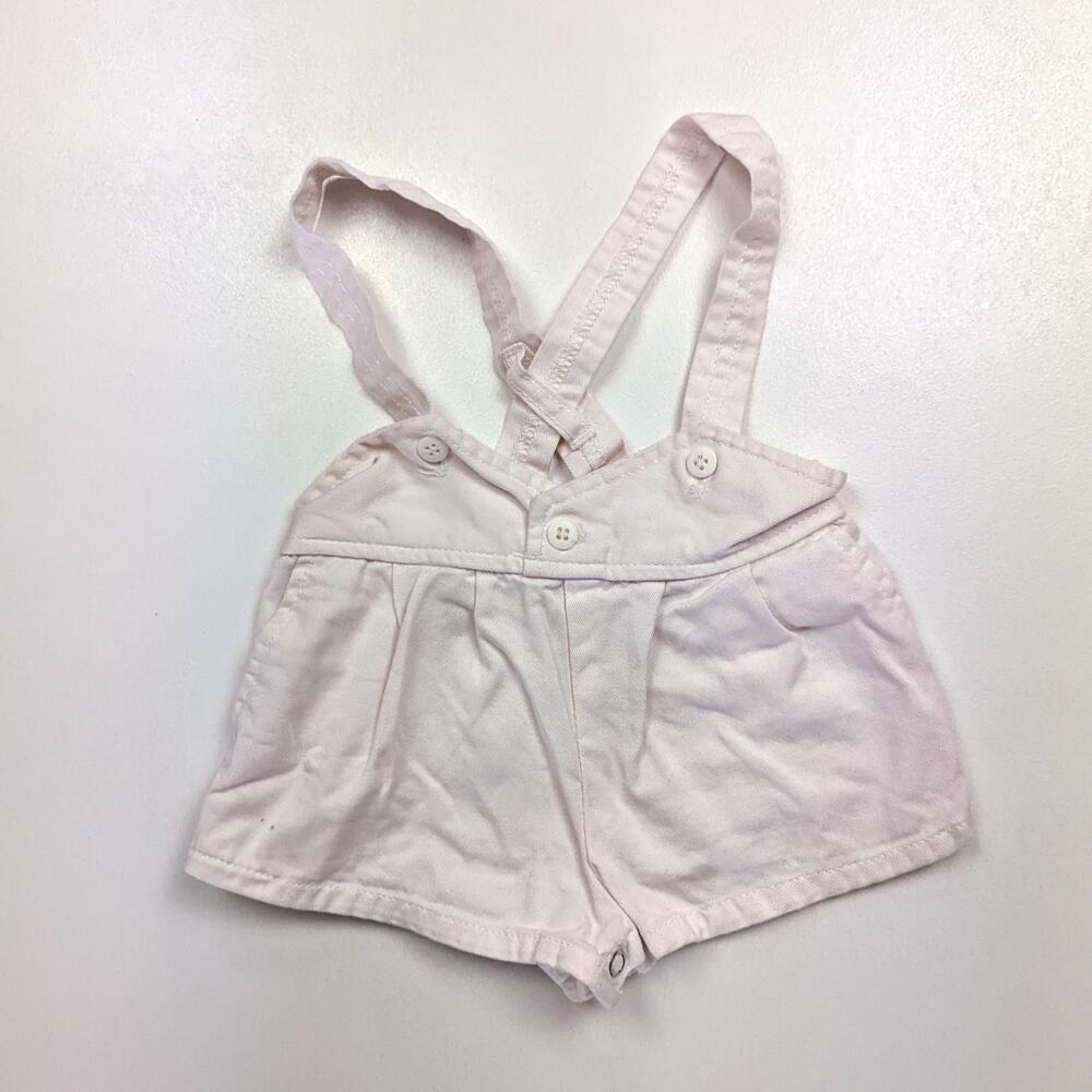 Vintage Jet Set Shorts Baby Girls Size 3m Light Pink Suspender